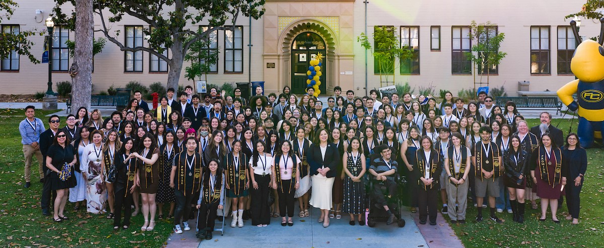 Group Picture of Fall Transfers taken at the 2026 Fullerton College Transfer Celebration